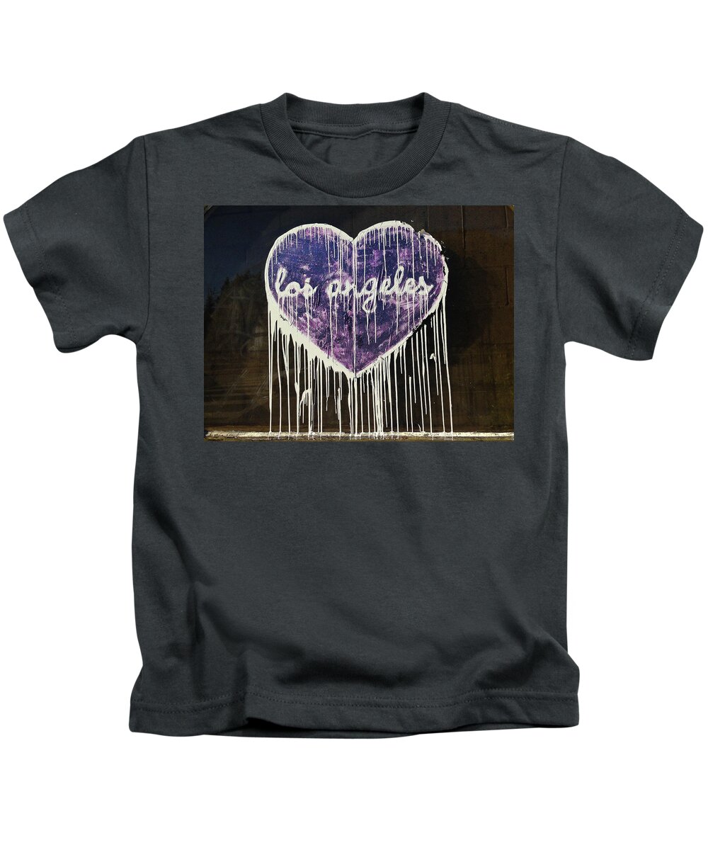 Los Angeles Kids T-Shirt featuring the photograph Love Los Angeles by Chris Goldberg