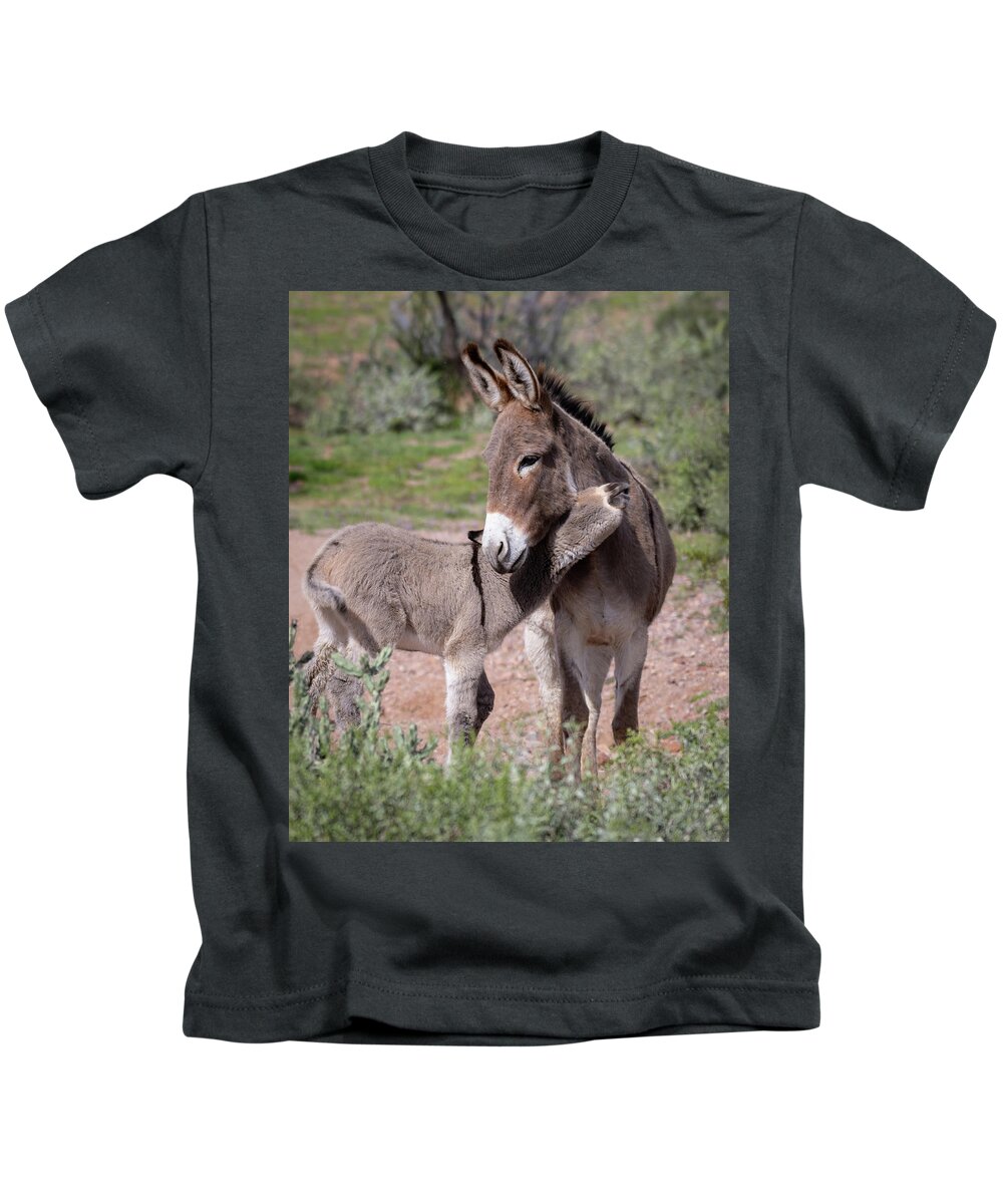 Wild Burro Kids T-Shirt featuring the photograph Love you mom by Mary Hone