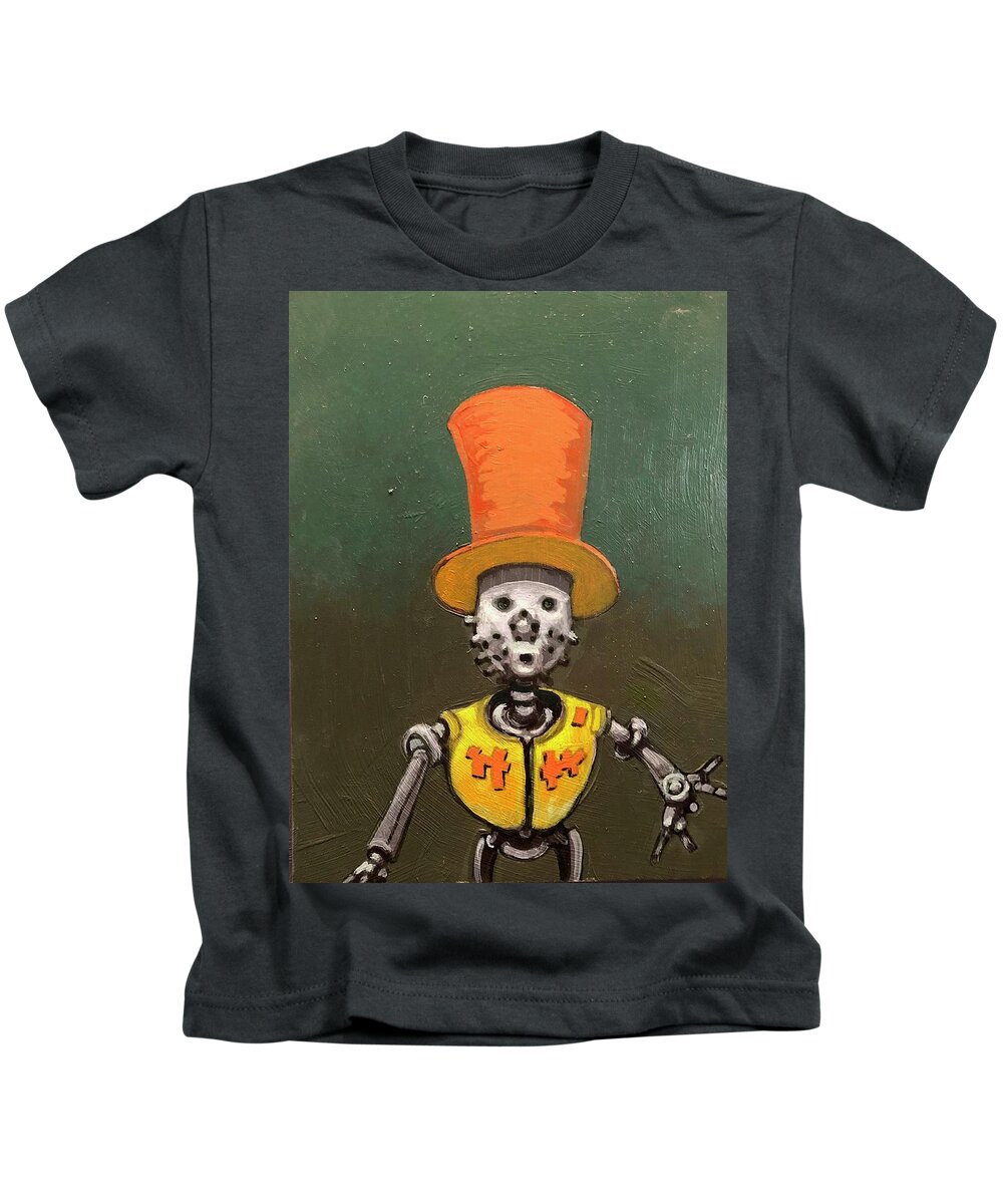 Too Hat Kids T-Shirt featuring the painting Mad Hatter Version 3.2 by William Stoneham