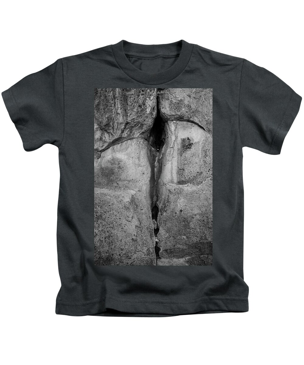 Abstract Kids T-Shirt featuring the photograph Make of It What You Will - B and W by Mary Lee Dereske