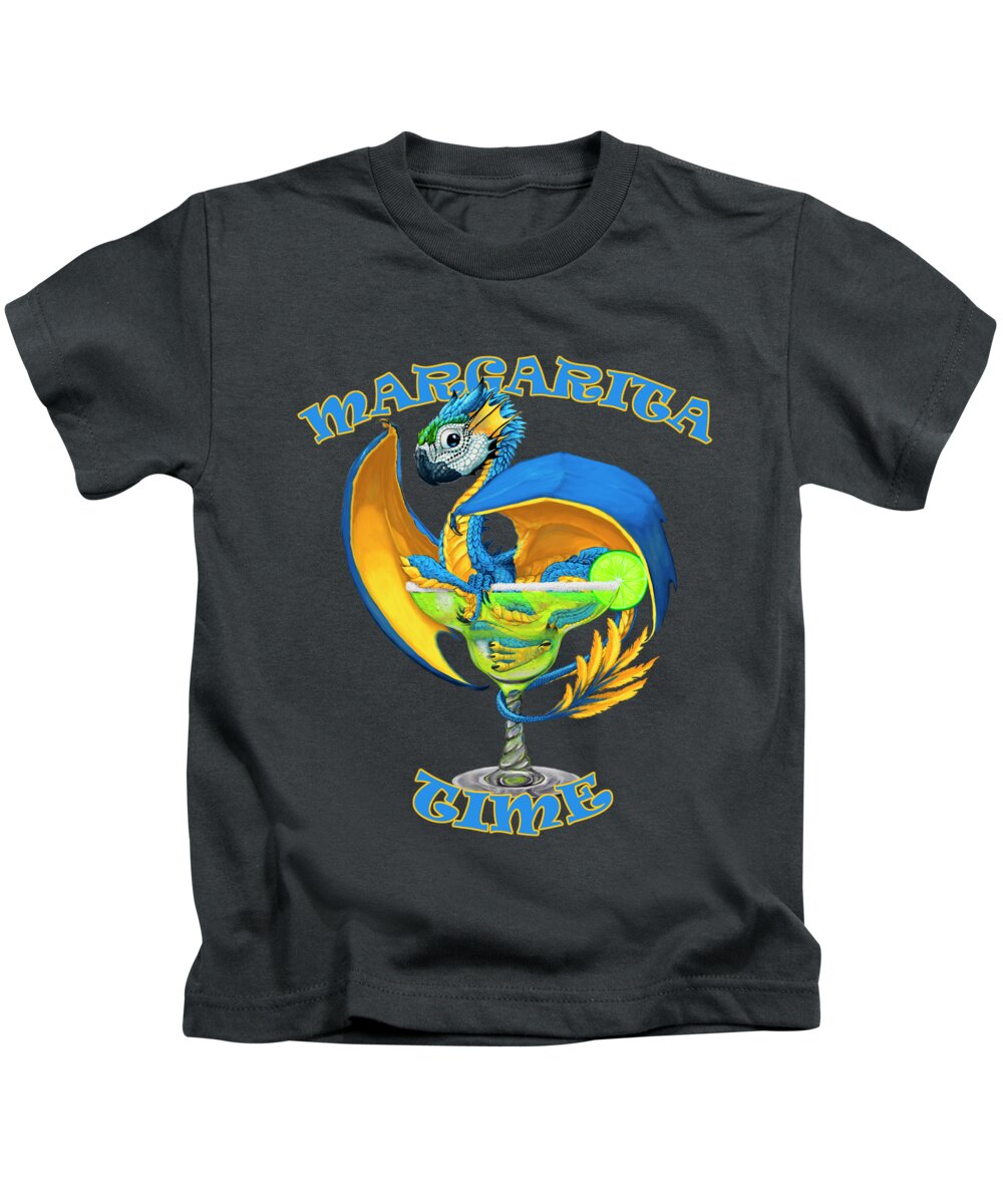 Margarita Kids T-Shirt featuring the digital art Margarita Dragon by Stanley Morrison