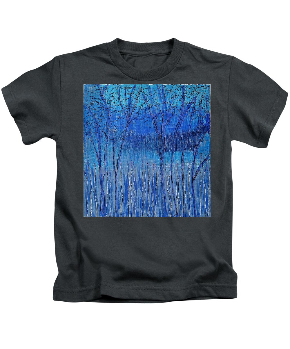 Nature Kids T-Shirt featuring the painting Marsh Twilight by Pam O'Mara