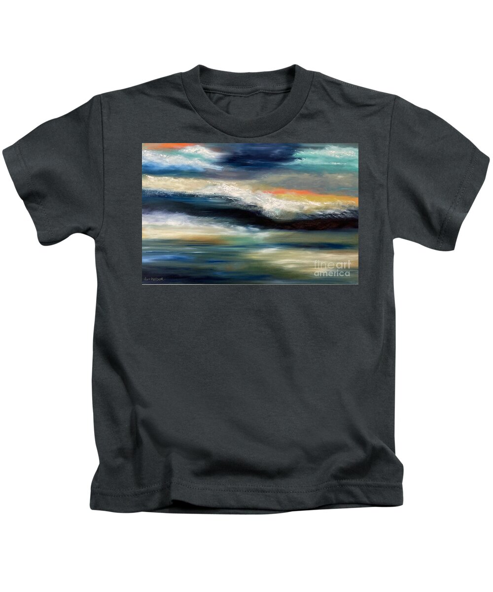 Abstract Kids T-Shirt featuring the painting Melody's Magic by Alan Metzger