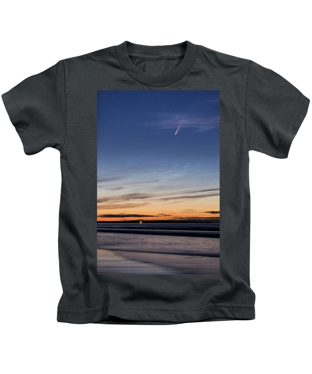 Comet Kids T-Shirt featuring the photograph Message from the Universe - the Comet NEOWISE by Anita Nicholson