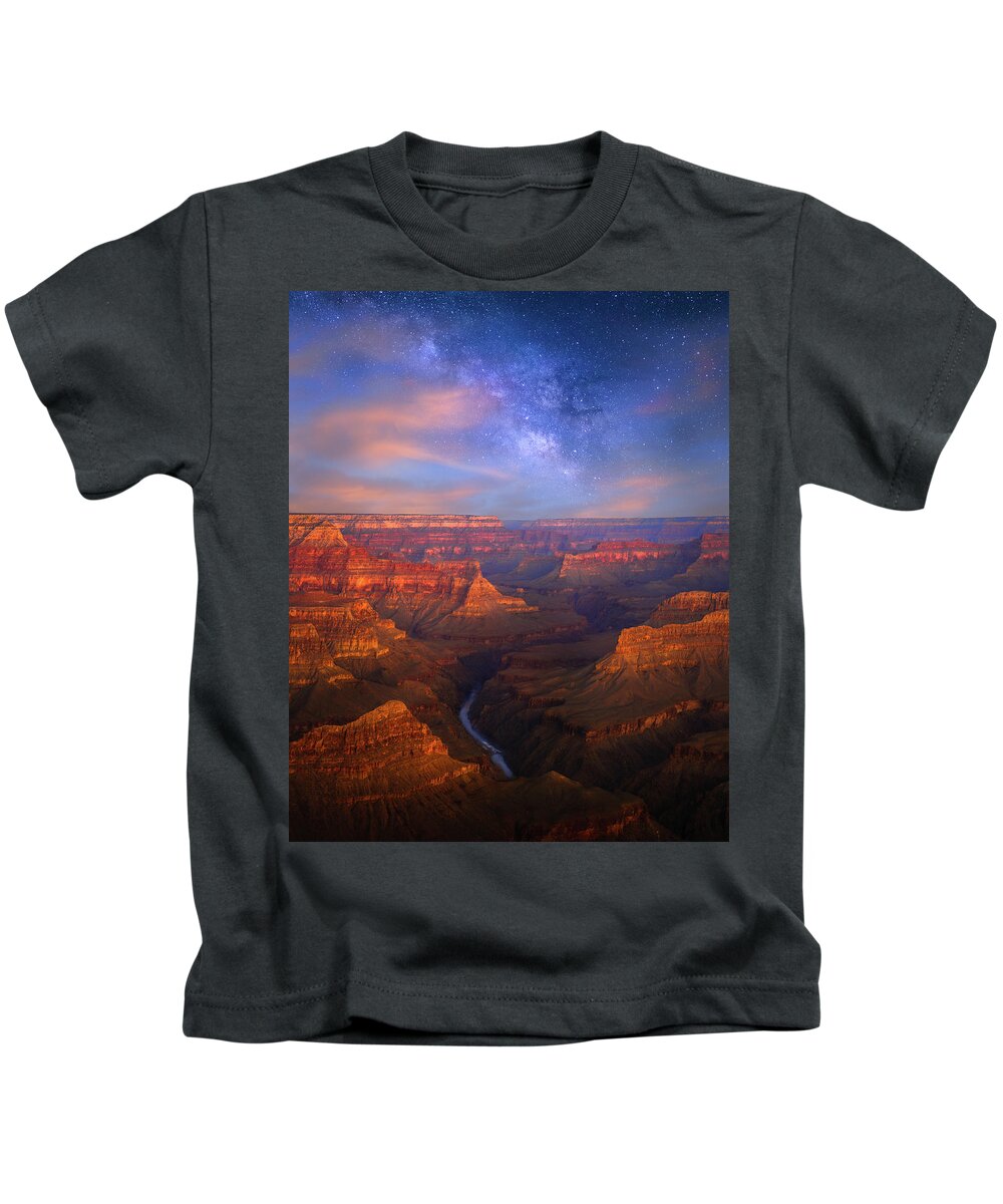 Beautiful Grand Canyon Colors Kids T-Shirt featuring the photograph Midnight Moods by Mikes Nature