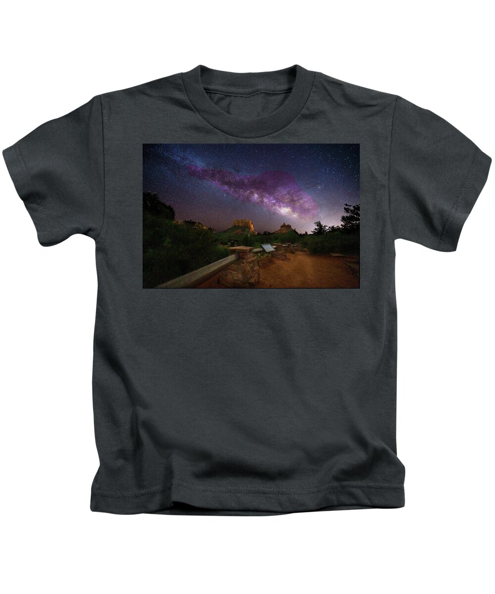Milky Way Kids T-Shirt featuring the photograph Milky Way from Yavapai Vista by Al Judge