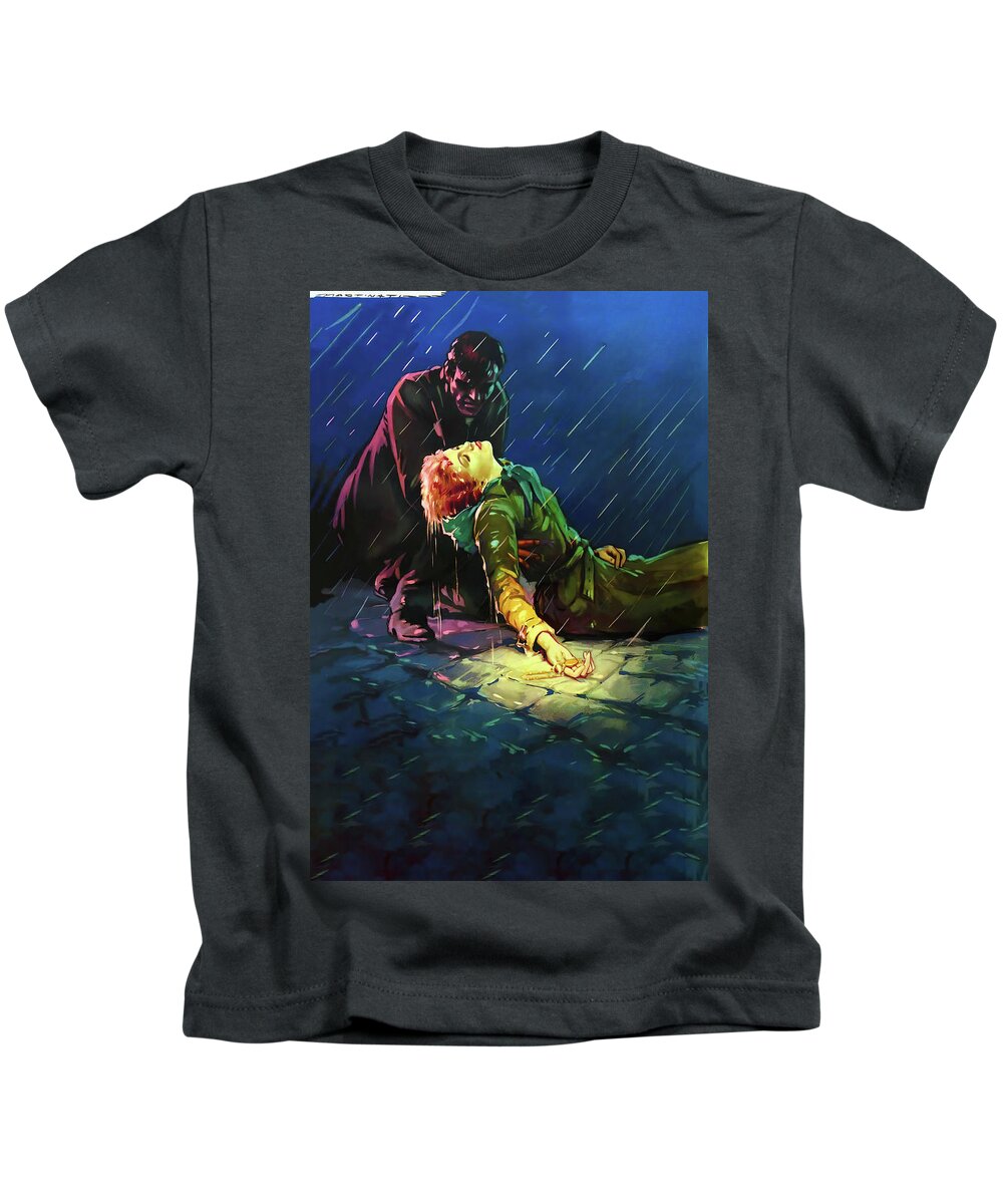 Miracle Kids T-Shirt featuring the painting ''Miracle in the Rain'', 1956, movie poster painting by Luigi Martinati by Movie World Posters