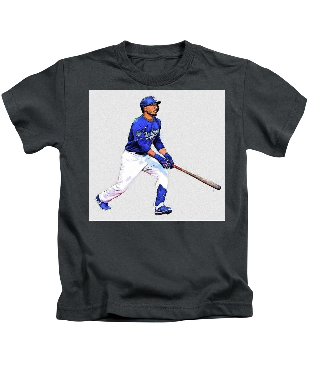 Mookie Betts - RF - Las Angeles Dodgers Kids T-Shirt by Bob Smerecki - Fine  Art America