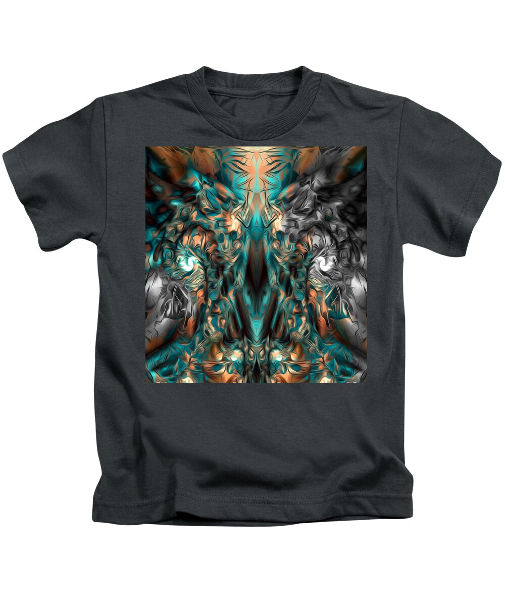 Visionary Kids T-Shirt featuring the digital art More will be revealed by Jeff Malderez