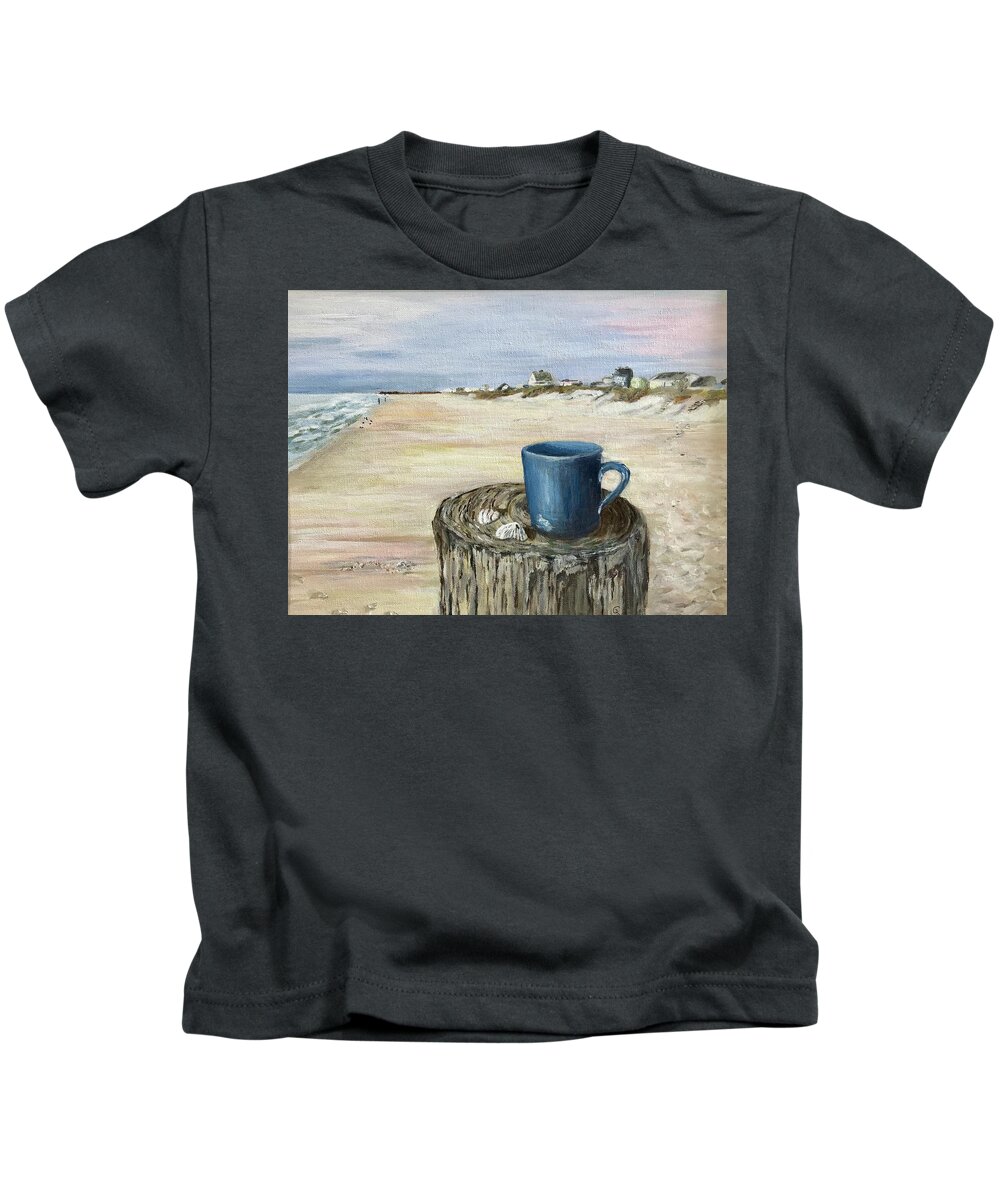 Landscape Kids T-Shirt featuring the painting Morning Meeting by Deborah Smith