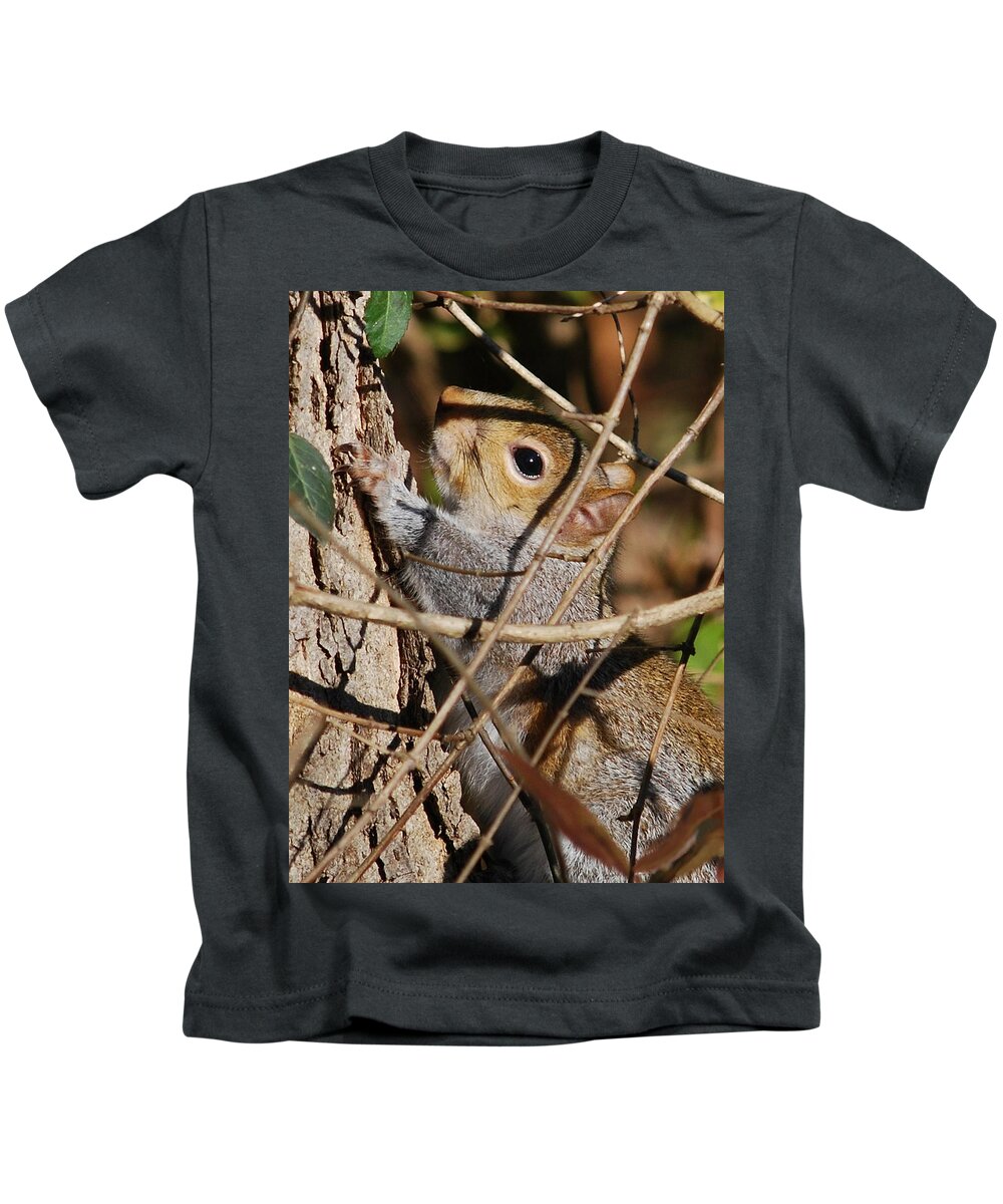 Nature Kids T-Shirt featuring the photograph Morning Stretch by Judy Cuddehe