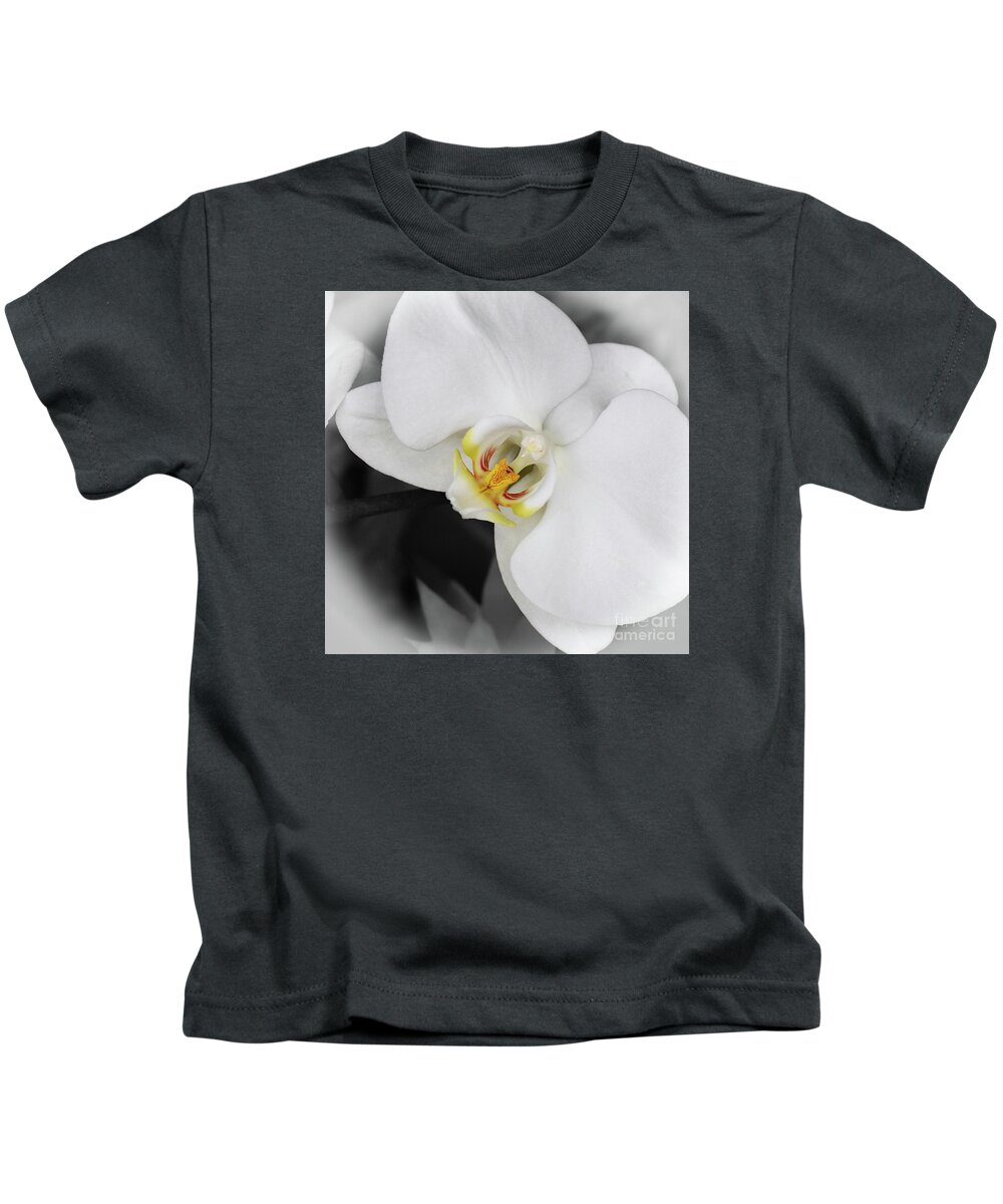 Moth Kids T-Shirt featuring the photograph Moth Orchid Detail by Ron Long