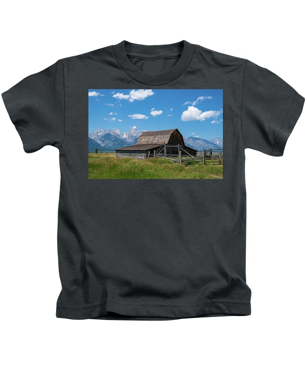 Nature Kids T-Shirt featuring the photograph Moulton Barn by Rose Guinther