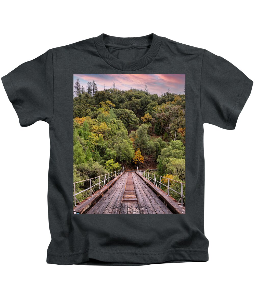 Bridge Kids T-Shirt featuring the photograph Mountain Bridge by Devin Wilson