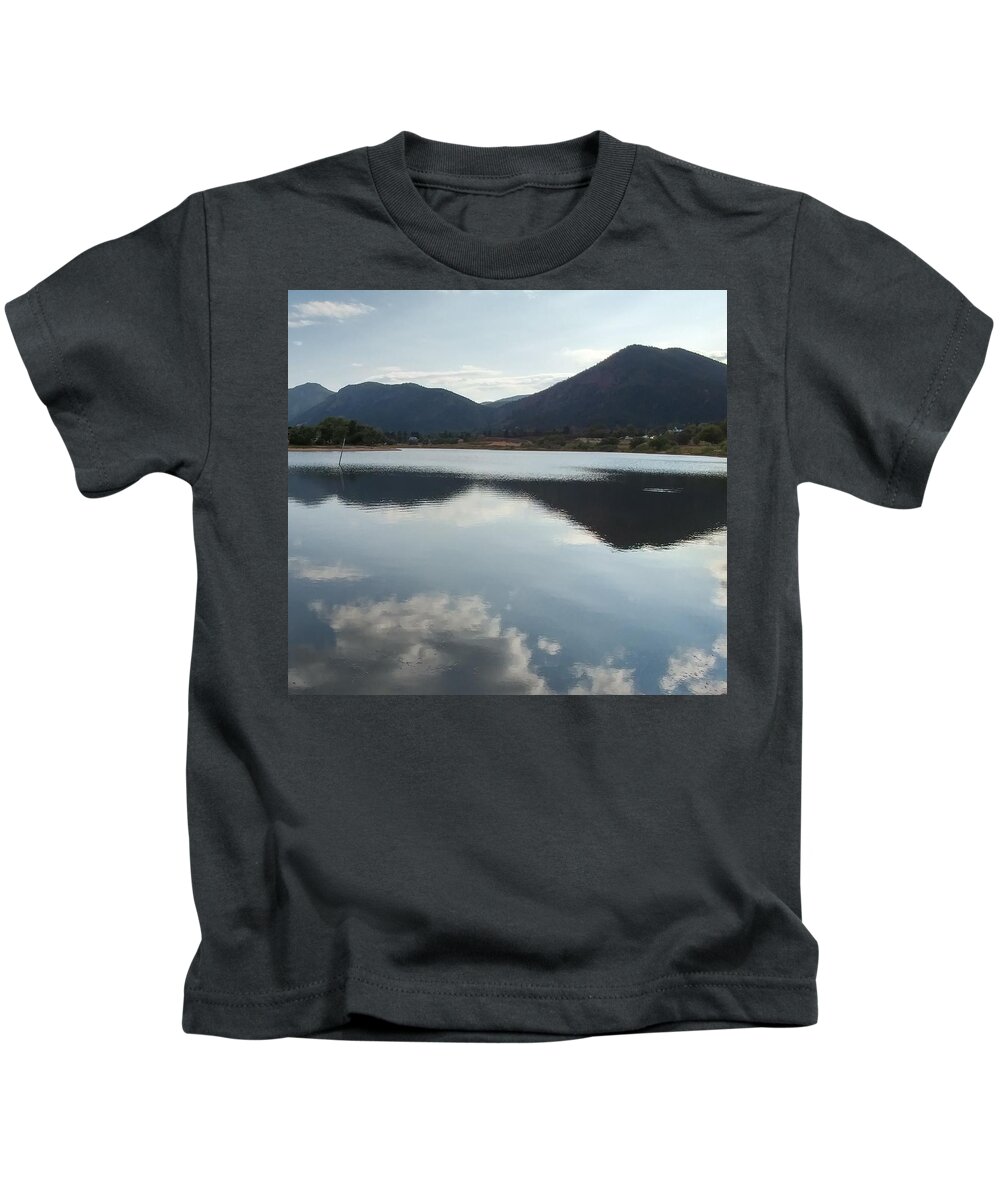 Mountain Reflections Kids T-Shirt featuring the photograph Mountain Reflections by Jennifer Forsyth