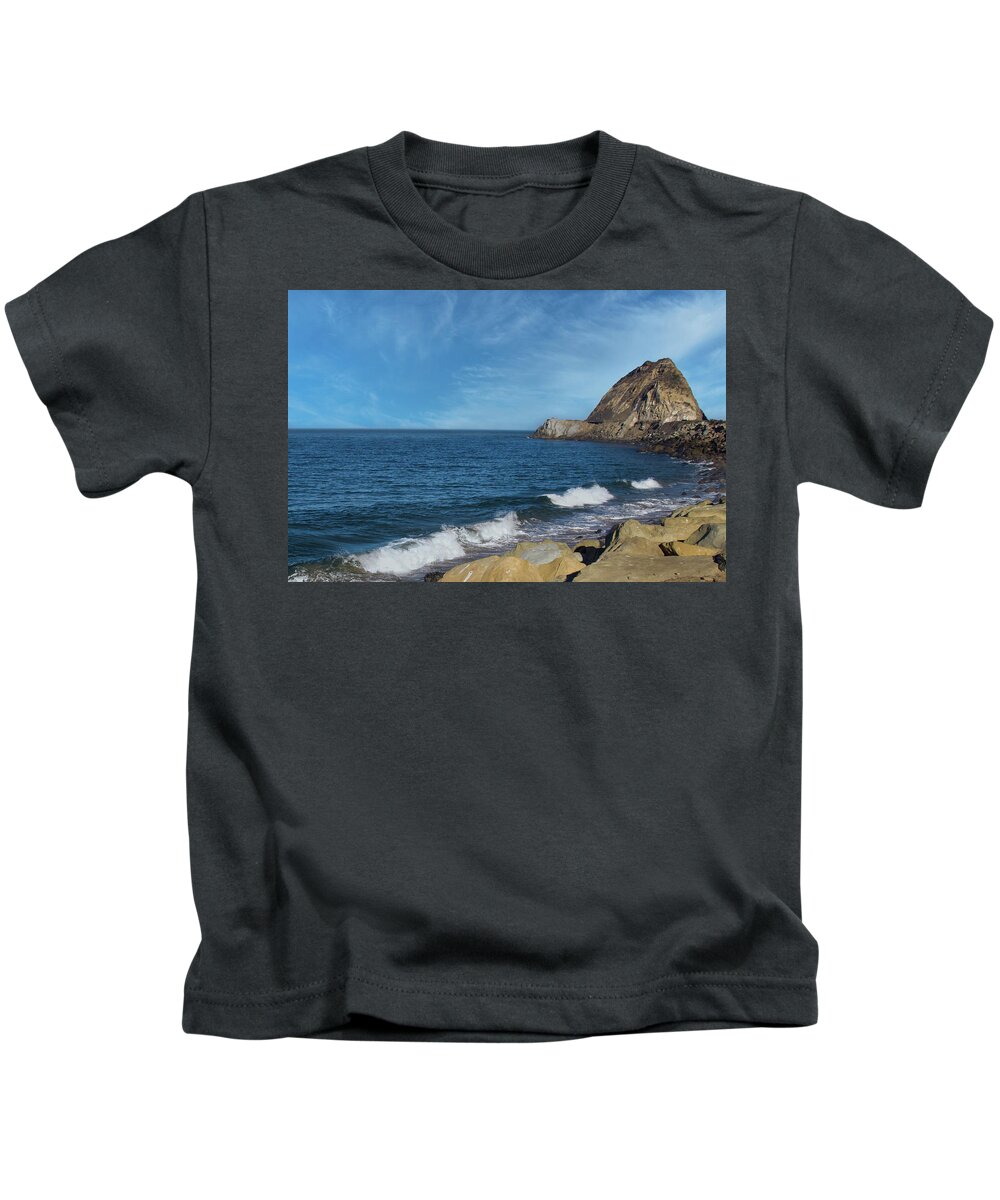 Beach Kids T-Shirt featuring the photograph Mugu Rock by Matthew DeGrushe