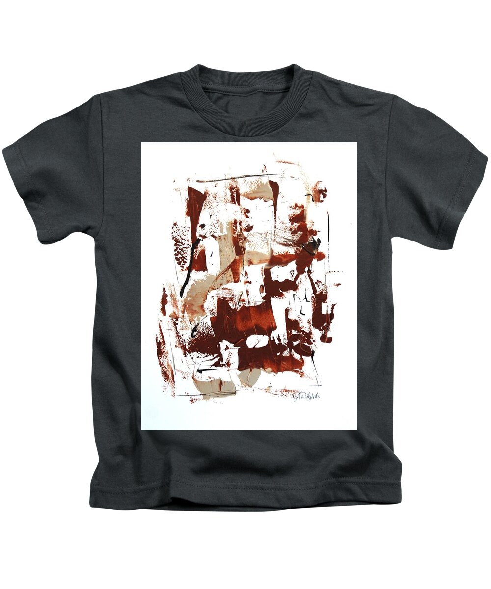 Mushin Kids T-Shirt featuring the painting Mushin - No MInd- #5 by Dick Richards