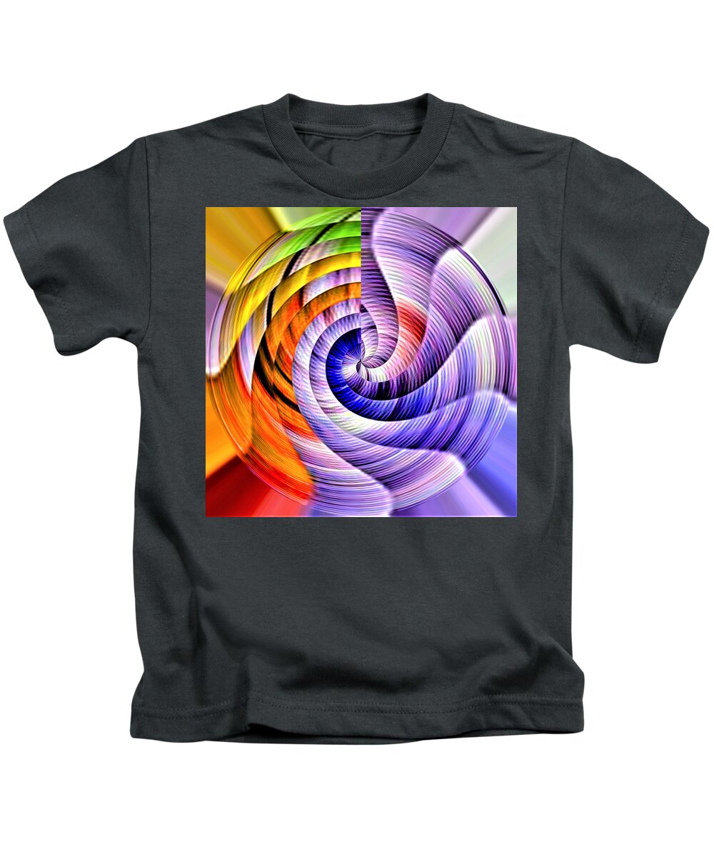 Abstract Kids T-Shirt featuring the digital art My Biggest Fan by Ronald Mills