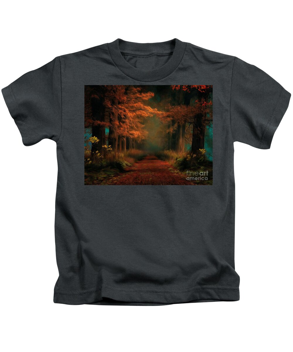 Forest Kids T-Shirt featuring the digital art Mystic Forest by Jerzy Czyz