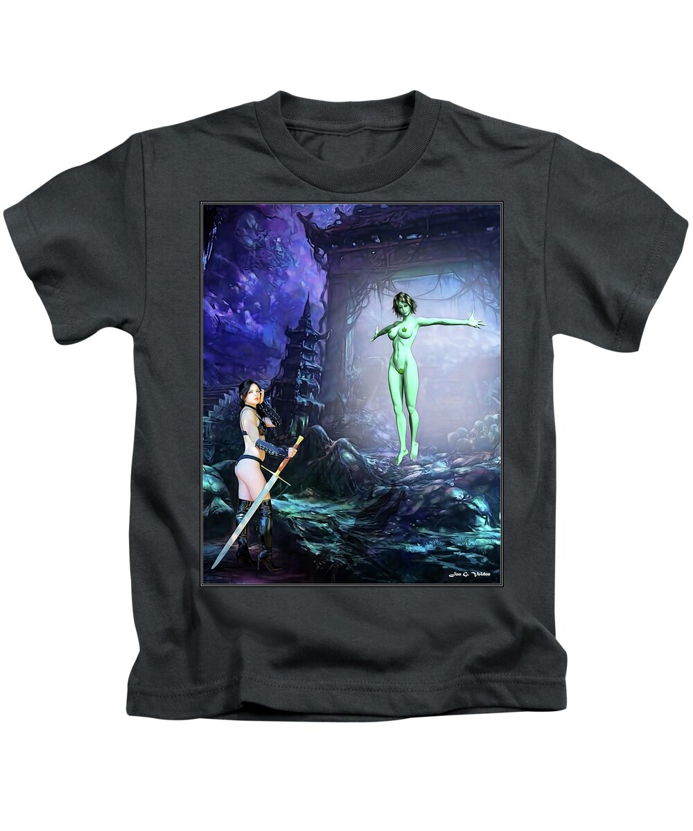 Rebel Kids T-Shirt featuring the photograph Mystic Maiden by Jon Volden