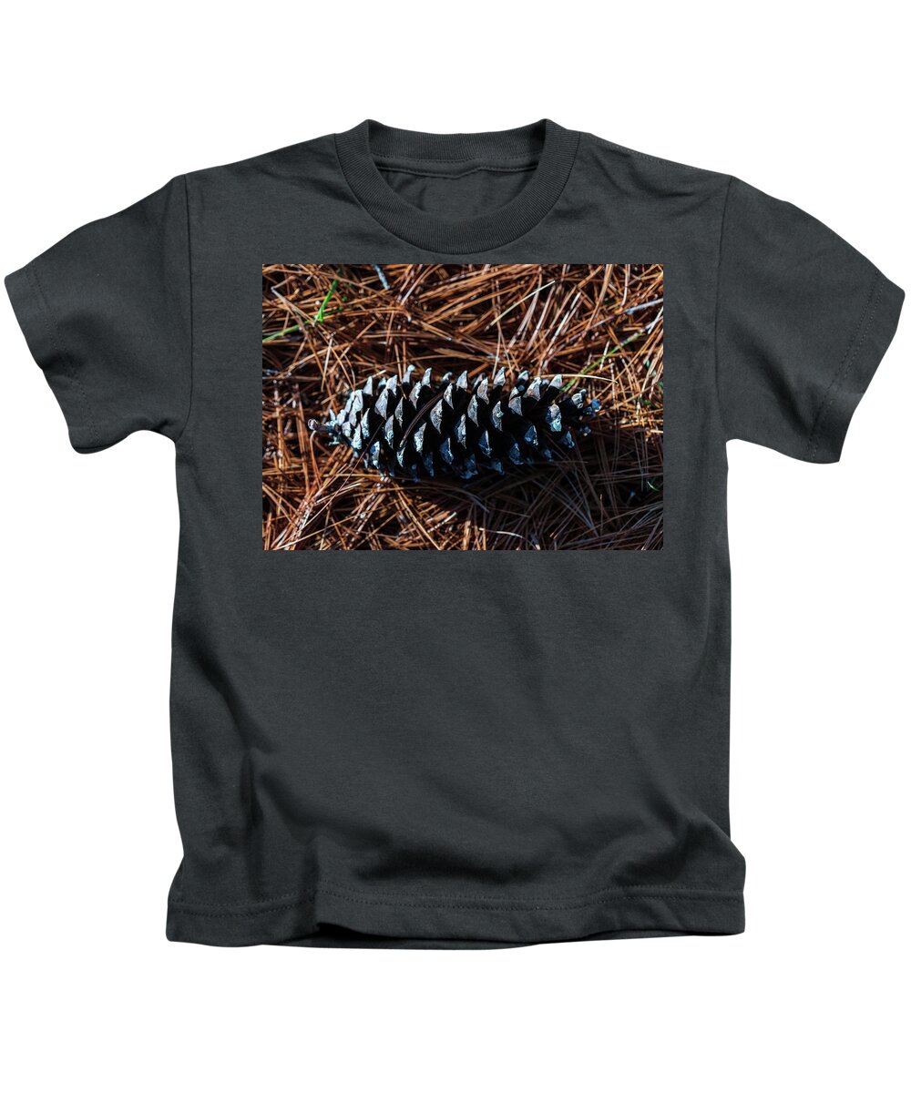 Nature Kids T-Shirt featuring the photograph Nature Photography - Pine Cone 2 by Amelia Pearn