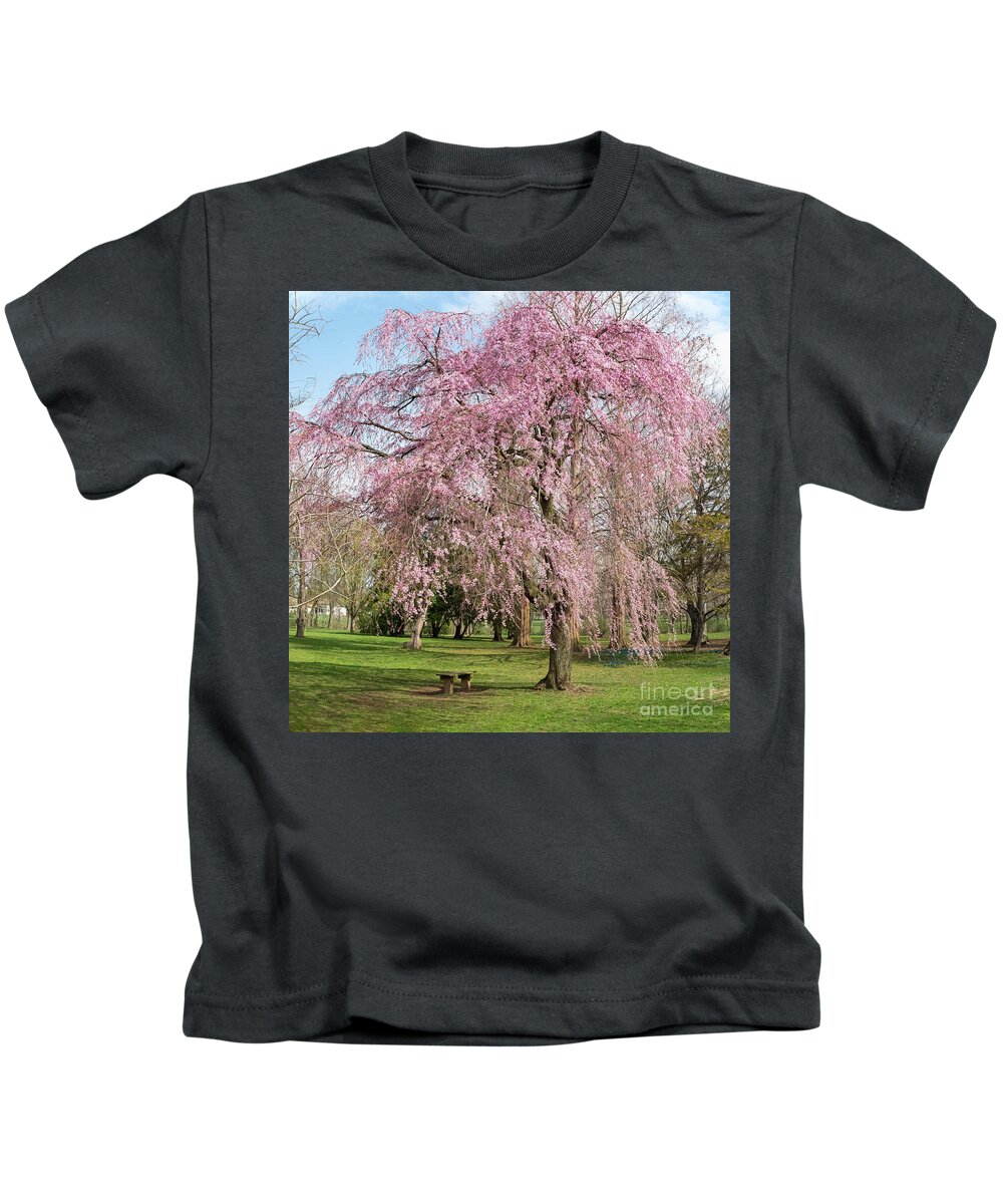 Blossoms Kids T-Shirt featuring the photograph Niagara Weeping Cherry by Marilyn Cornwell