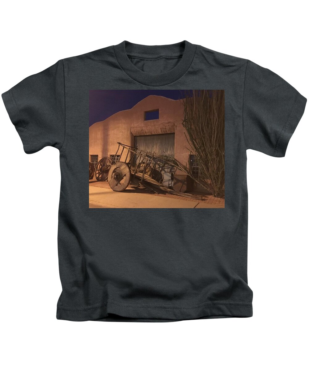 Night Scene Kids T-Shirt featuring the photograph Night Scene After Dinner by Dorsey Northrup