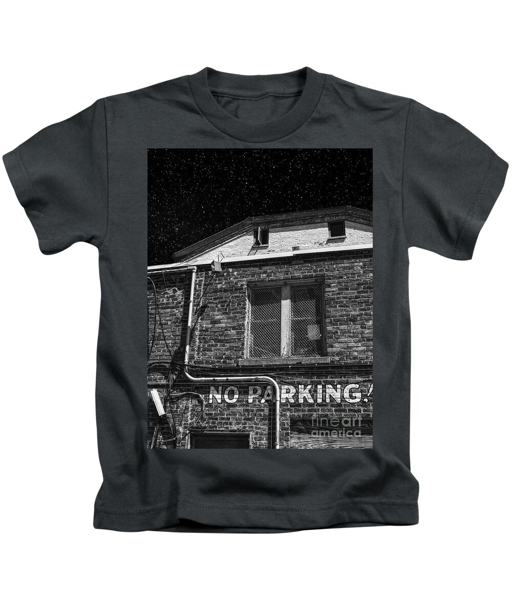 No Parking Kids T-Shirt featuring the digital art No Parking by Phil Perkins