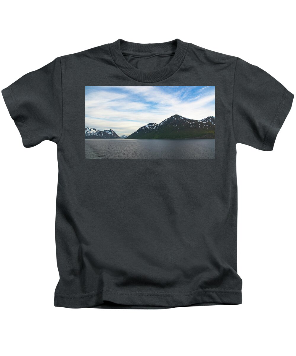 Norway Kids T-Shirt featuring the photograph Norwegian Fjord North of the Artic Circle by Matthew DeGrushe