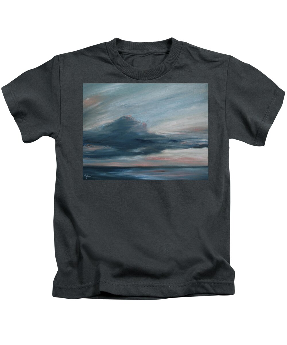 Ocean Kids T-Shirt featuring the painting Ocean Glow by Katrina Nixon
