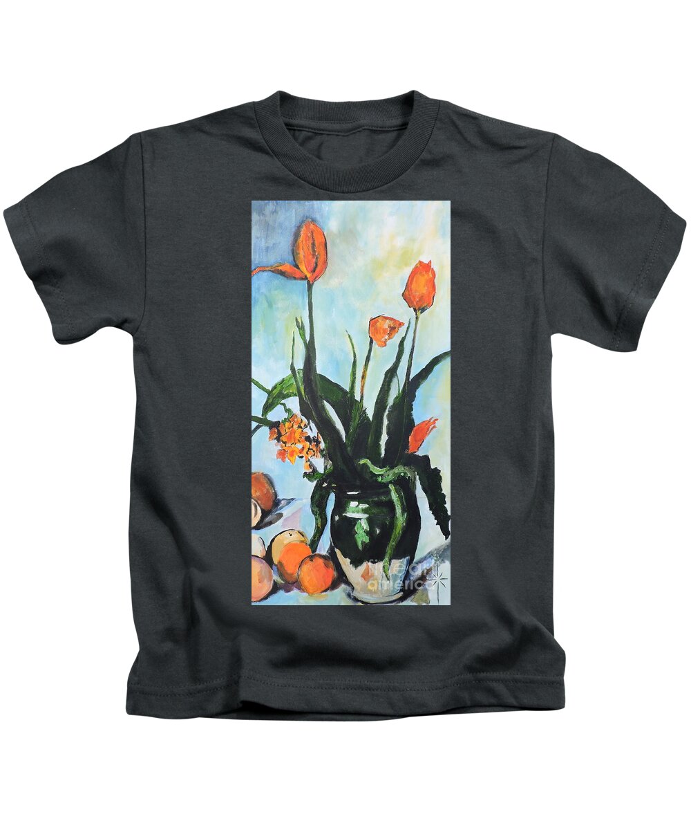 Vase Kids T-Shirt featuring the photograph After Paul Cezanne by Jodie Marie Anne Richardson Traugott     aka jm-ART