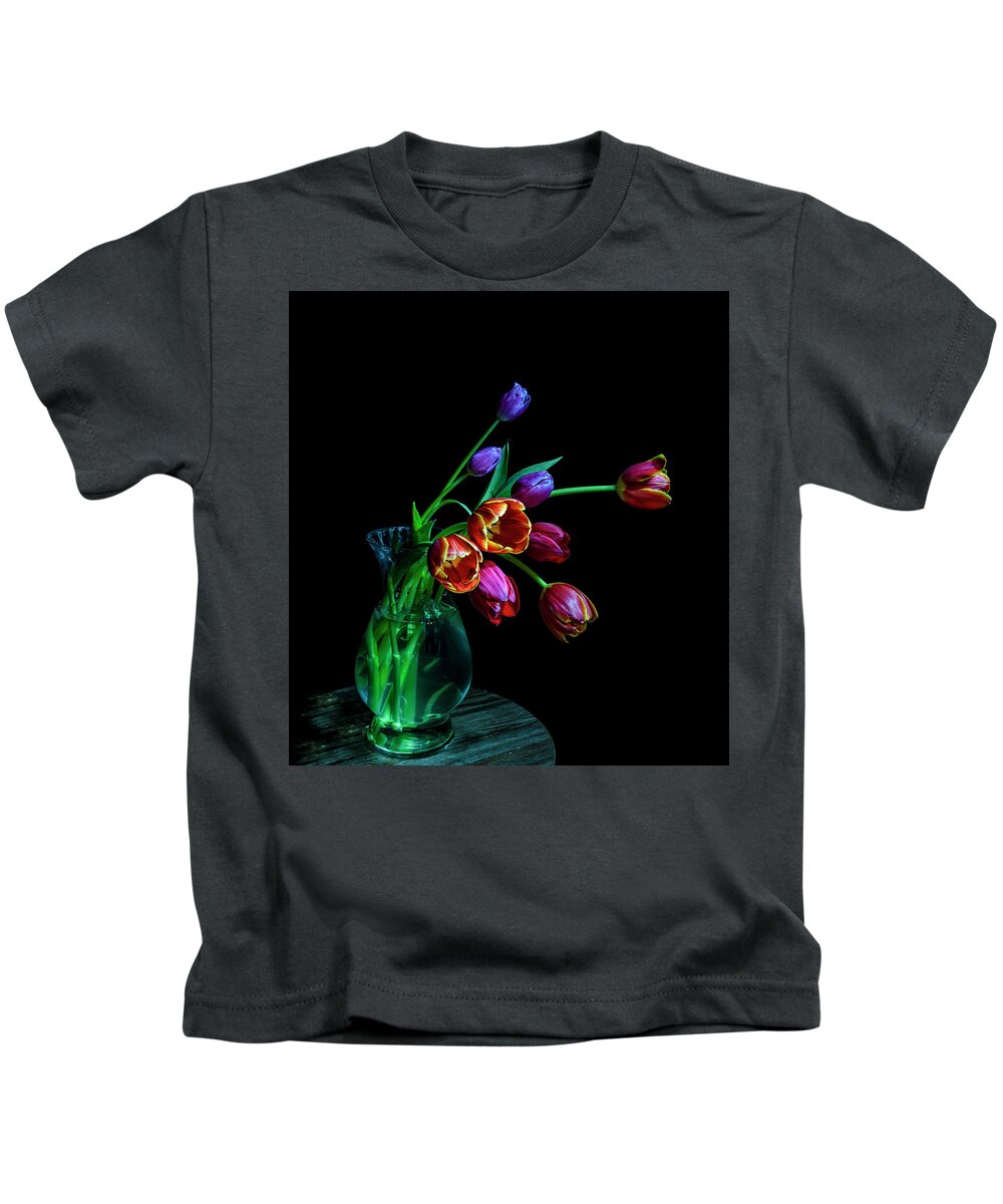 Tulips Kids T-Shirt featuring the photograph Off Balance by Judi Kubes