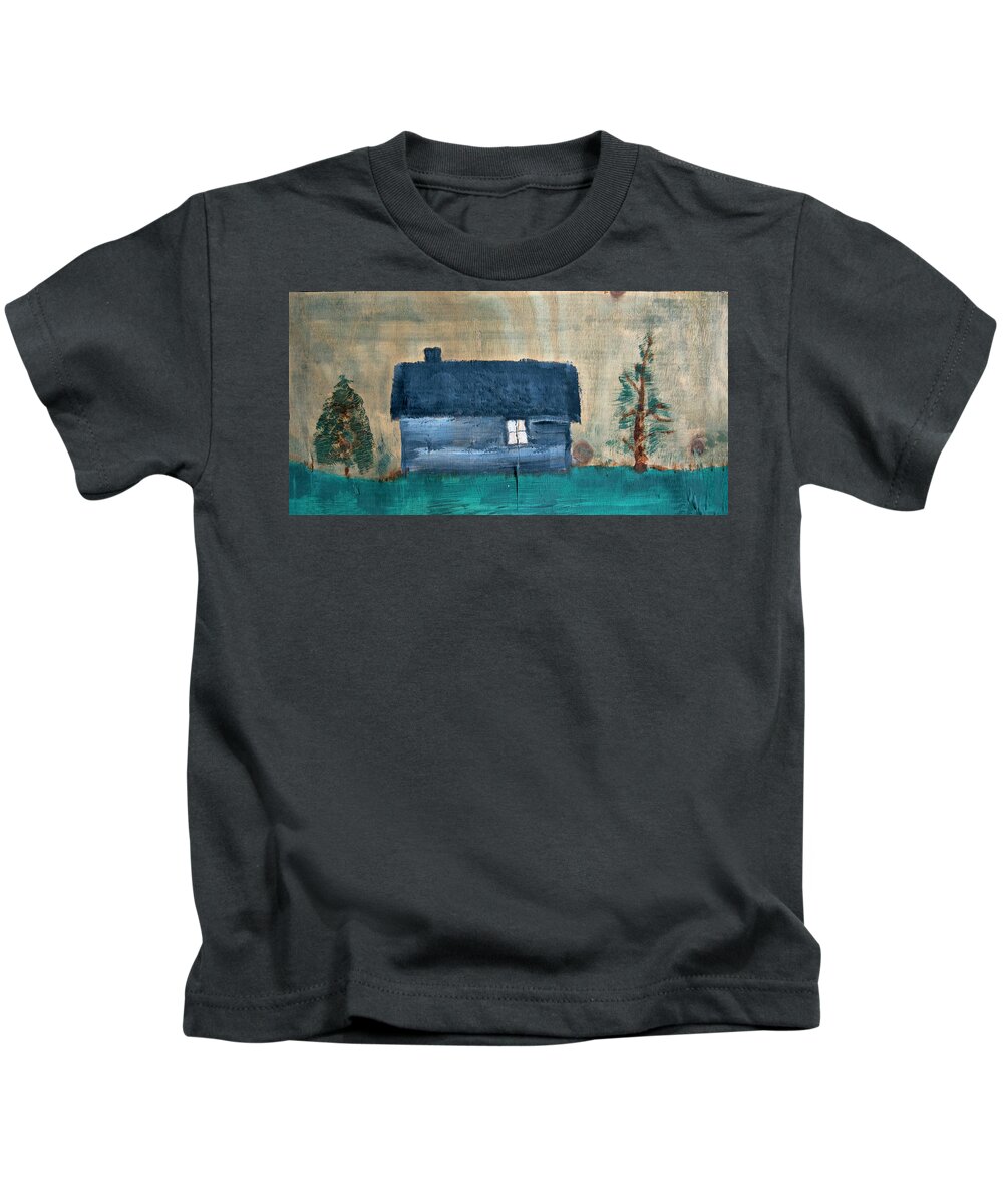  Kids T-Shirt featuring the painting Old Barn by David McCready