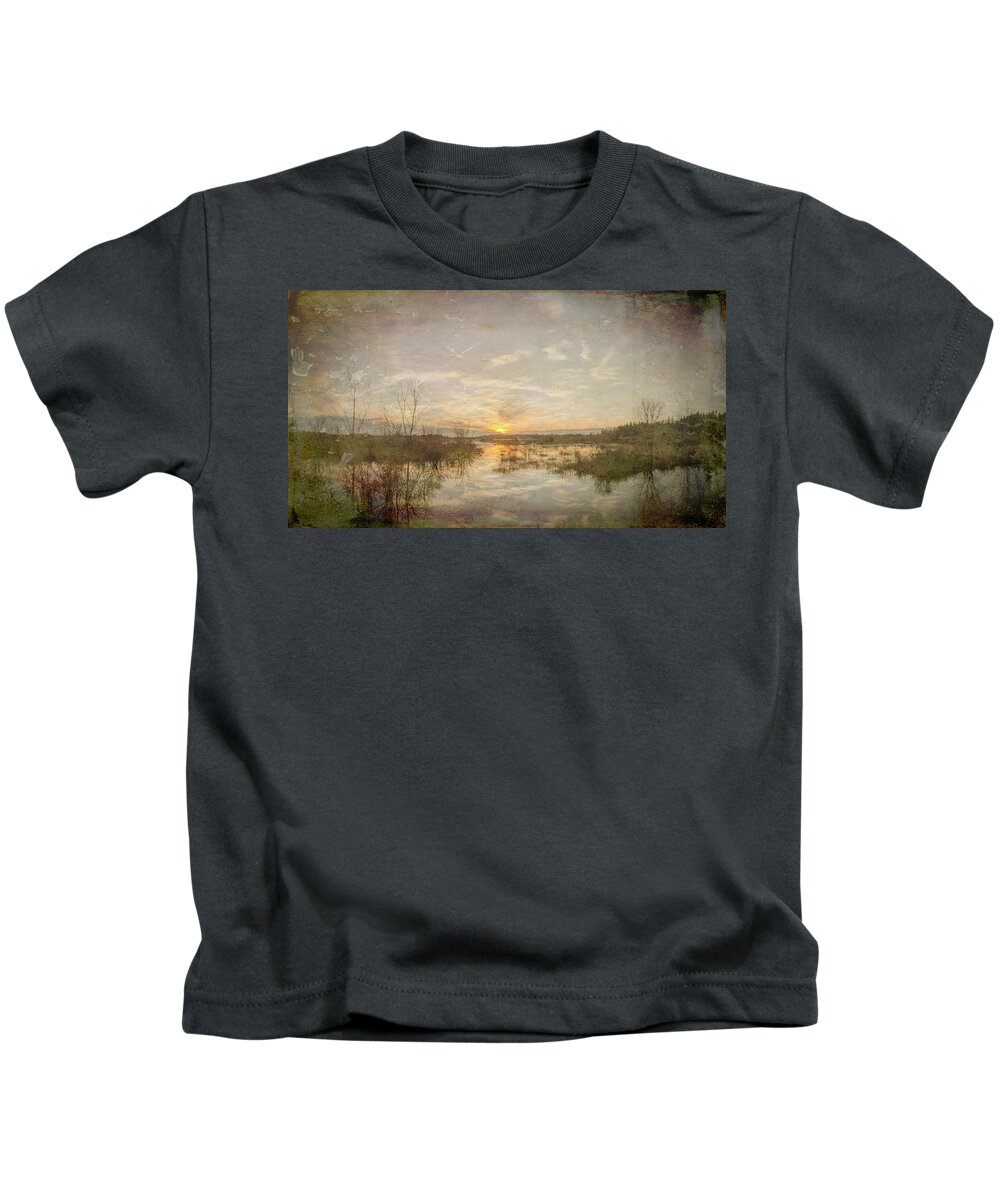 Sunset Kids T-Shirt featuring the photograph Old Bog New Sunset by Beth Venner