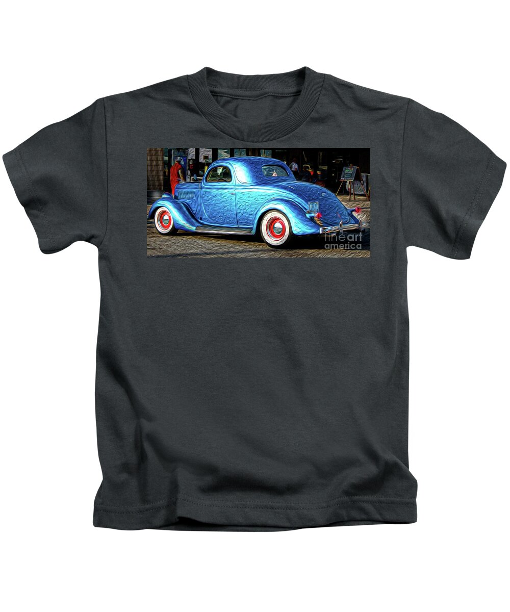 Cars Kids T-Shirt featuring the digital art Oldie But Goodie by Patti Powers