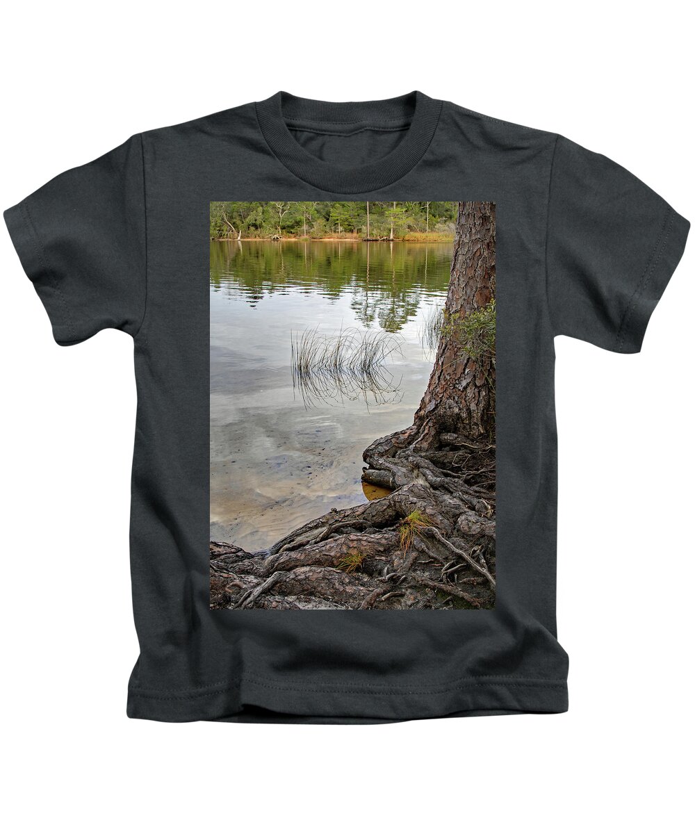 Bayou Kids T-Shirt featuring the photograph On the Bayou by M Kathleen Warren