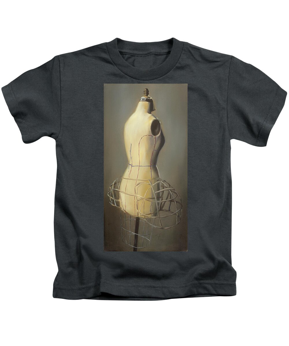 Mannequin Art Kids T-Shirt featuring the painting On the Mani 1 by Roxanne Dyer