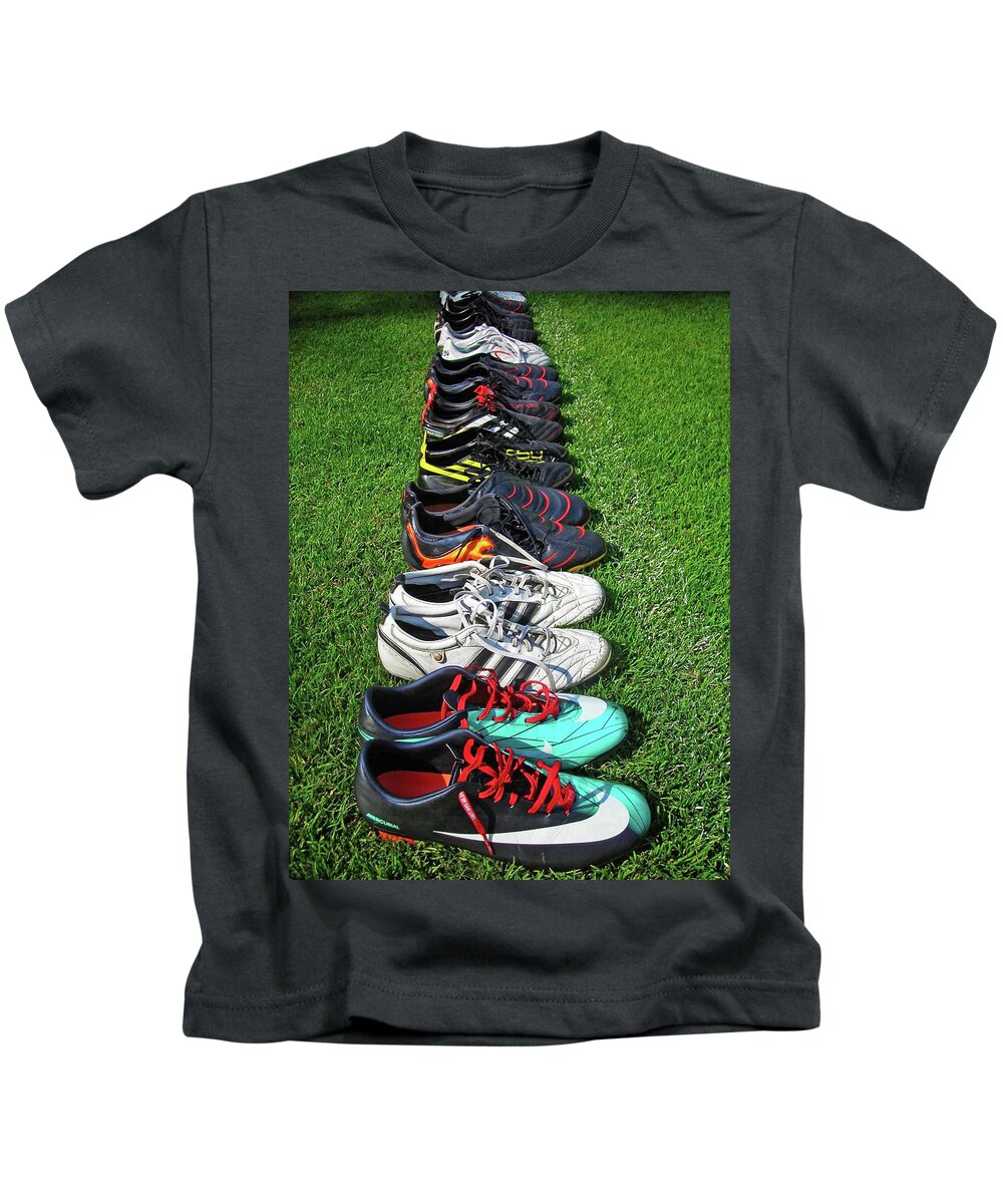 Soccer Kids T-Shirt featuring the photograph One Team ... by Juergen Weiss