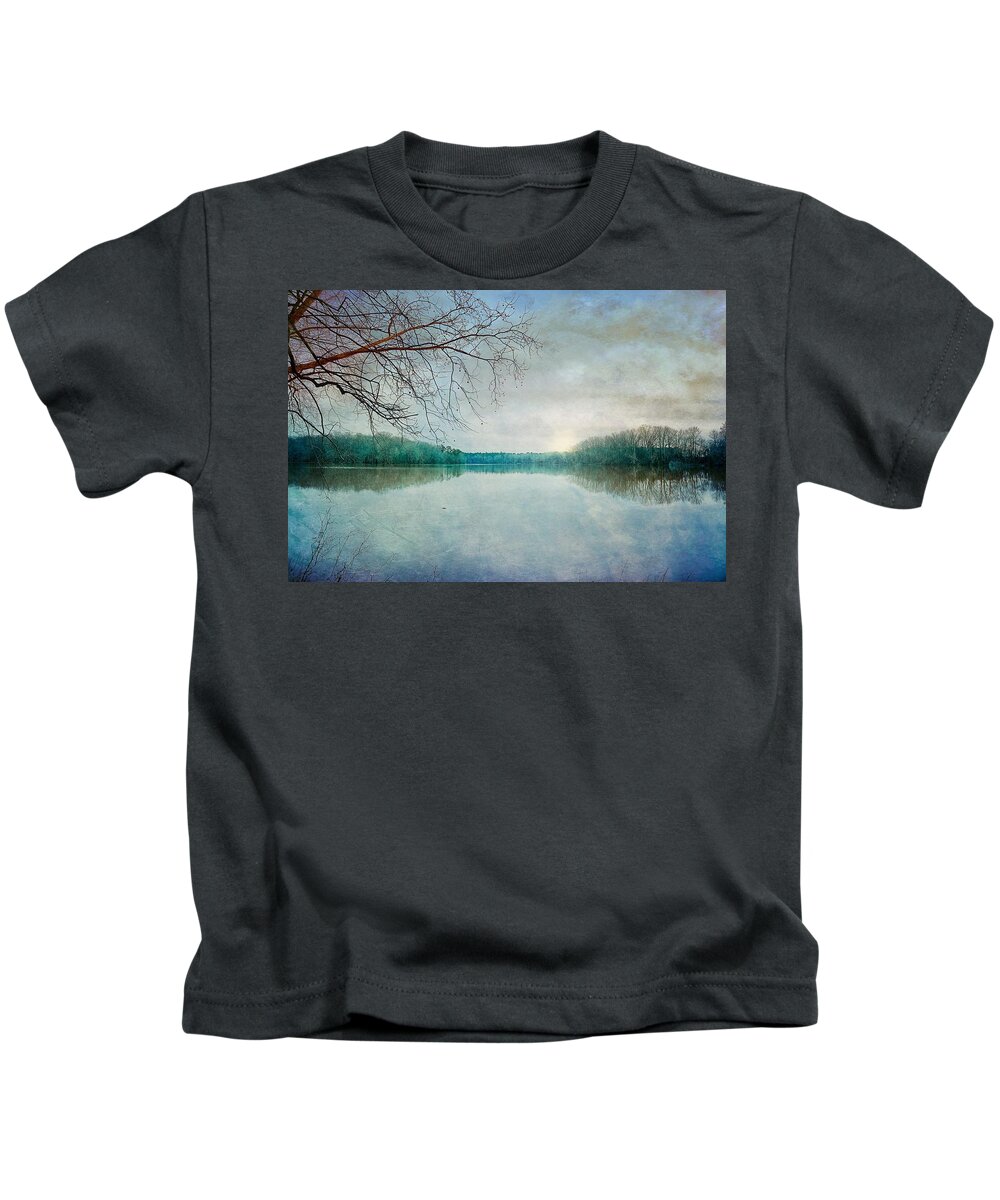 Alabama Kids T-Shirt featuring the digital art One Winter Morning by Steven Gordon