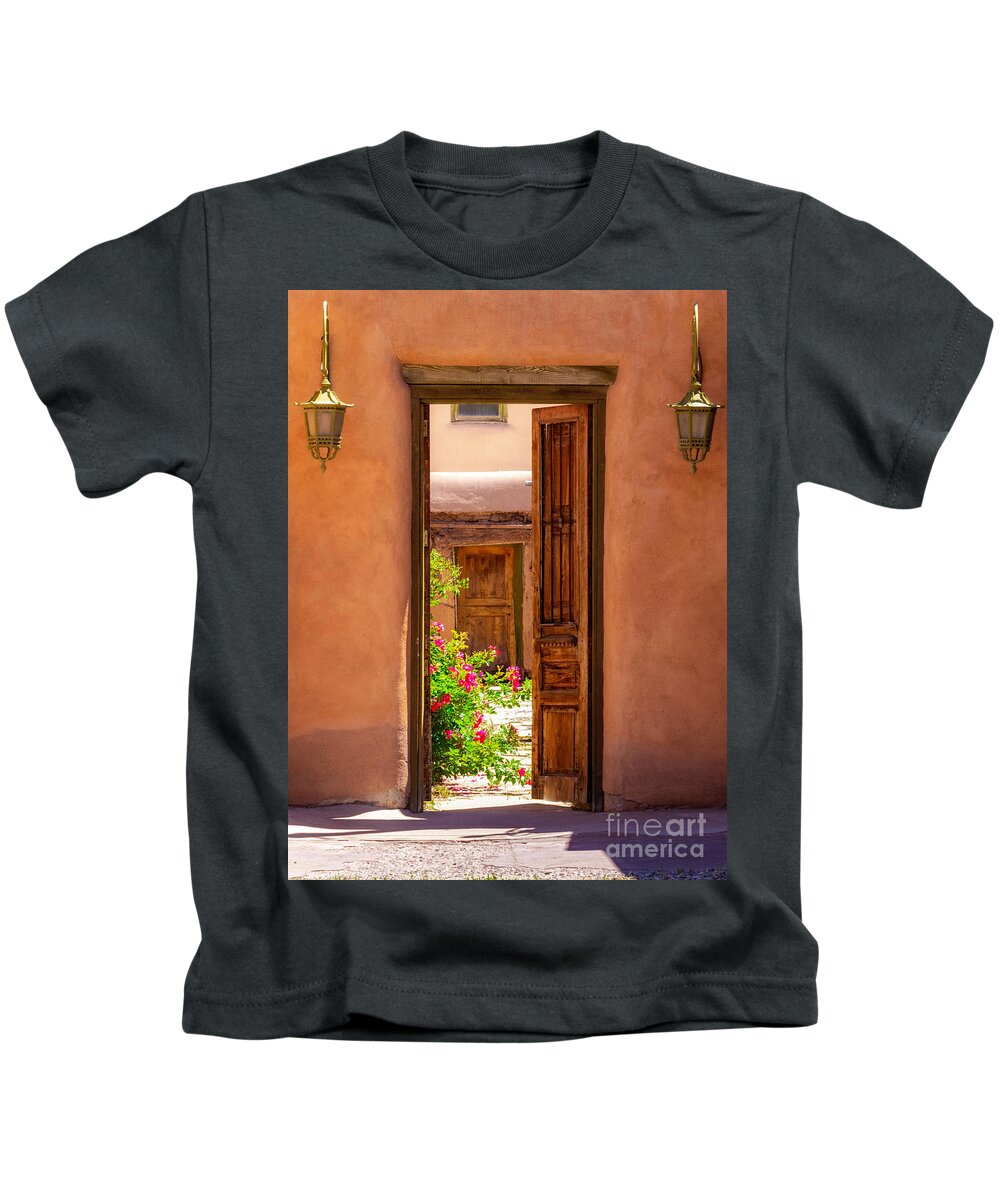 Taos Kids T-Shirt featuring the photograph Open Door to a New Beginning by Elijah Rael