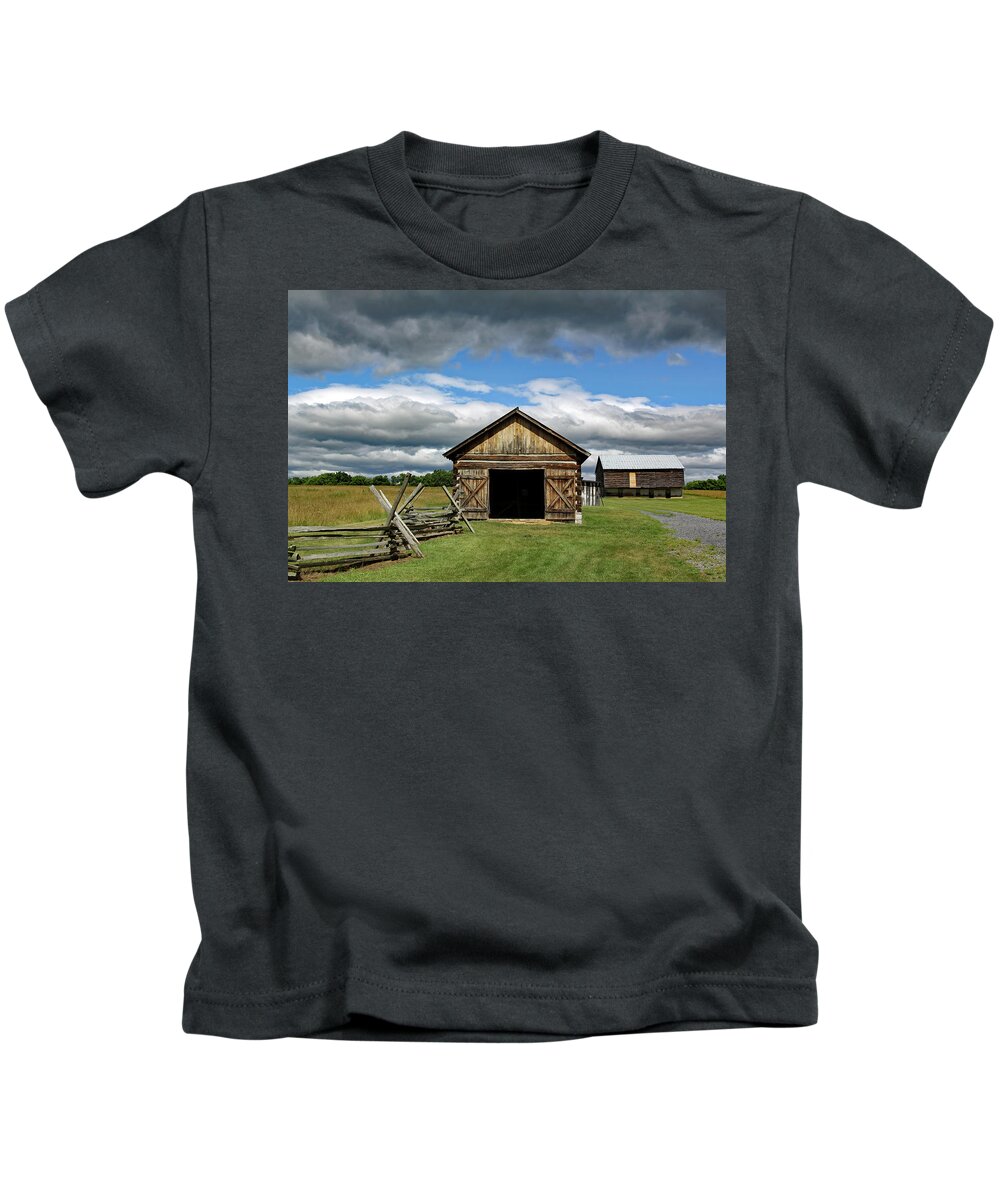 Farmstead Kids T-Shirt featuring the photograph Open Doors by Jennifer Robin