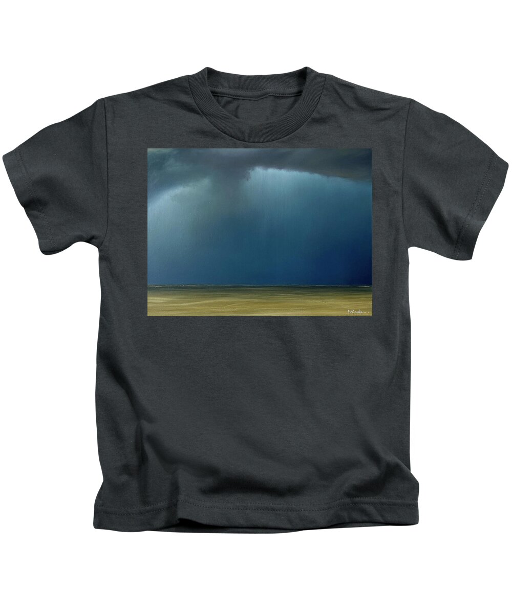 Derek Kaplan Kids T-Shirt featuring the painting Opt.5.20 'Storm' by Derek Kaplan