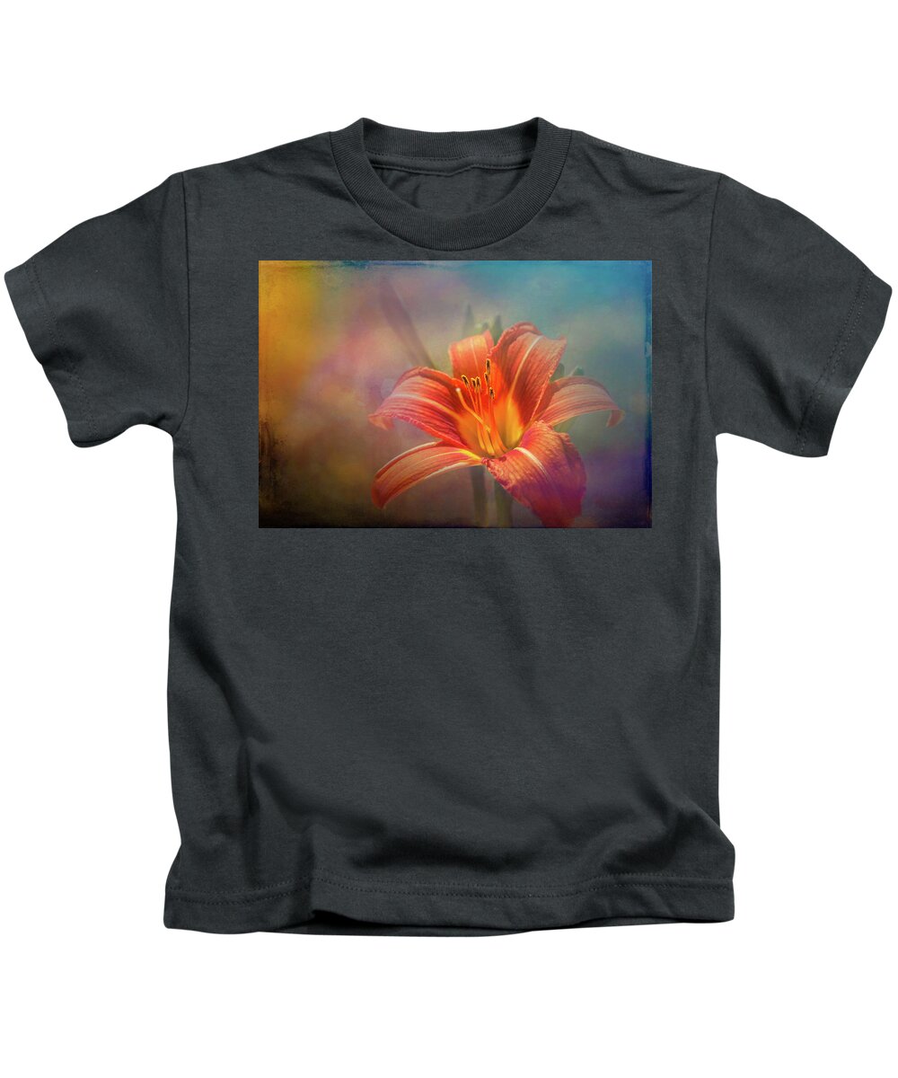 Blooms Kids T-Shirt featuring the photograph Orange Mexican Lily by Sue Leonard