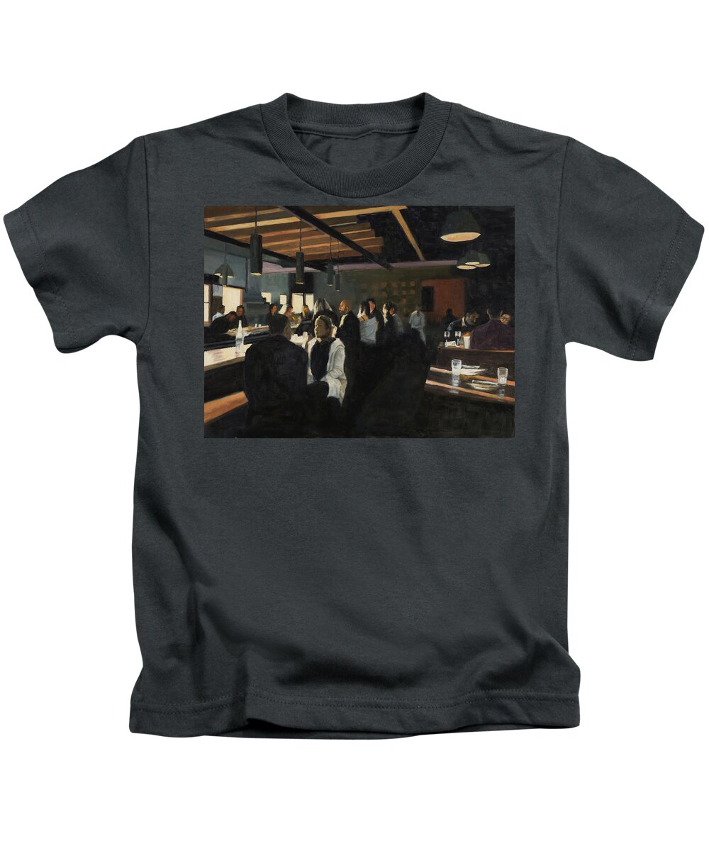 Bar Kids T-Shirt featuring the painting Our Place by Tate Hamilton