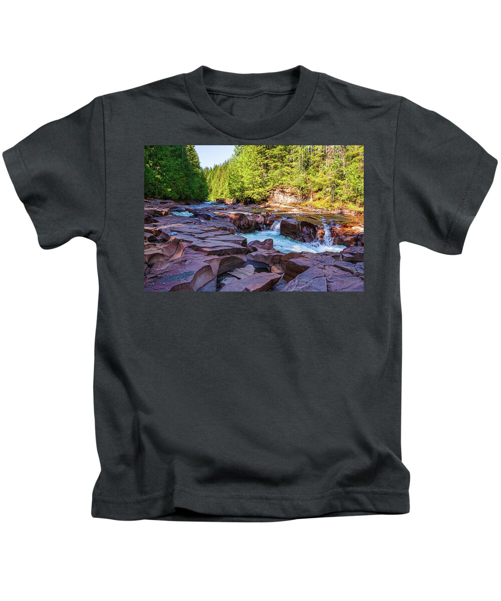 Landscapes Kids T-Shirt featuring the photograph Oyster River Pot Holes - 1 by Claude Dalley