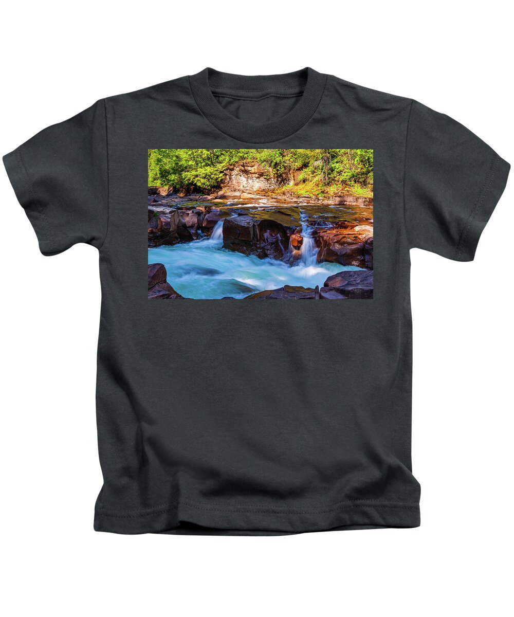 Landscapes Kids T-Shirt featuring the photograph Oyster River Pot Holes - 2 by Claude Dalley