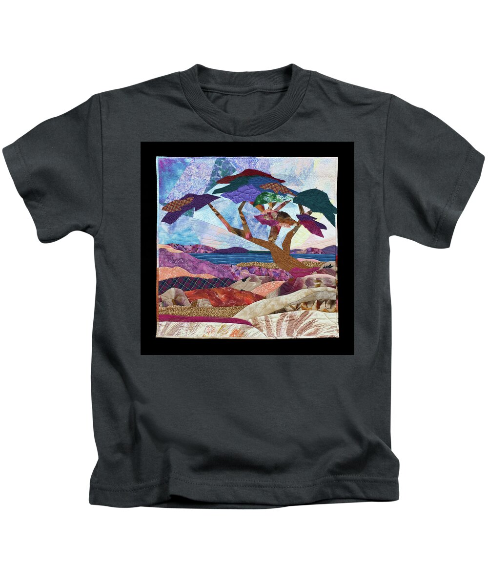 Pacific Kids T-Shirt featuring the mixed media Pacific Beach by Vivian Aumond