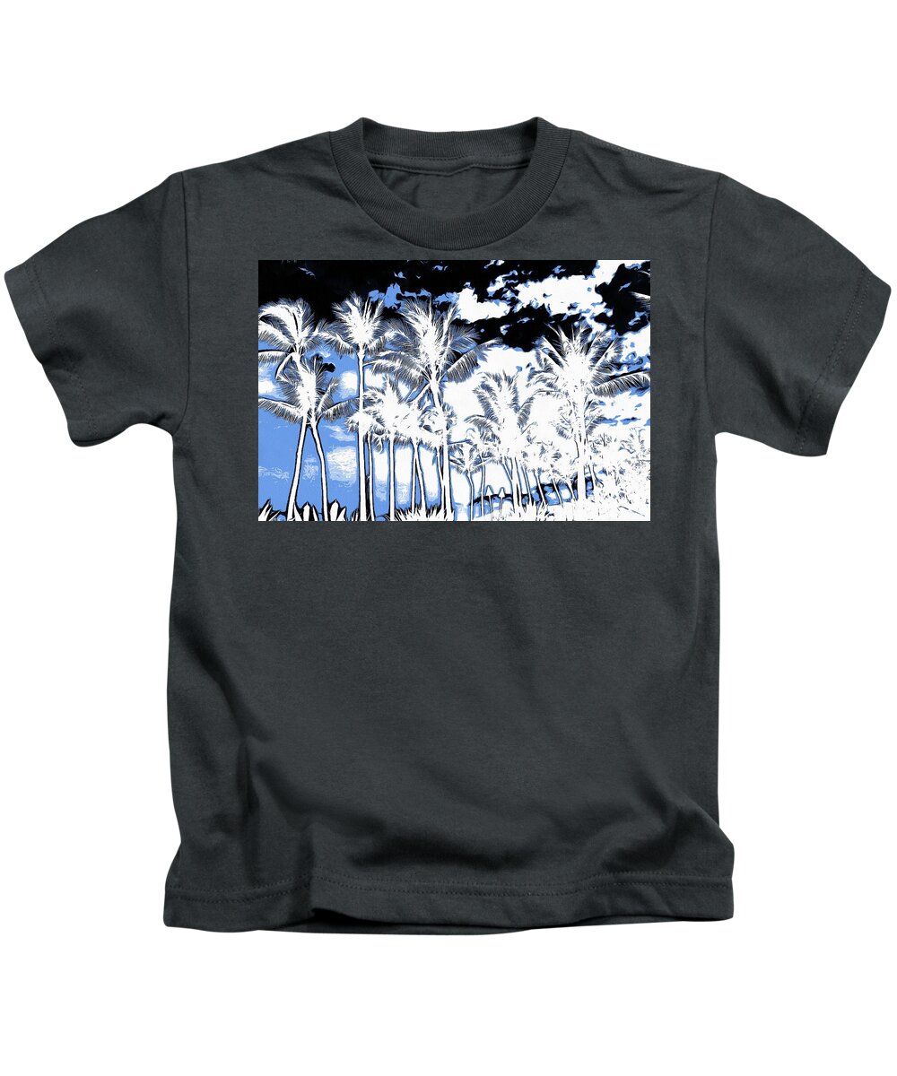 Hawaii Kids T-Shirt featuring the photograph Palm Trees Mirage by John Handfield