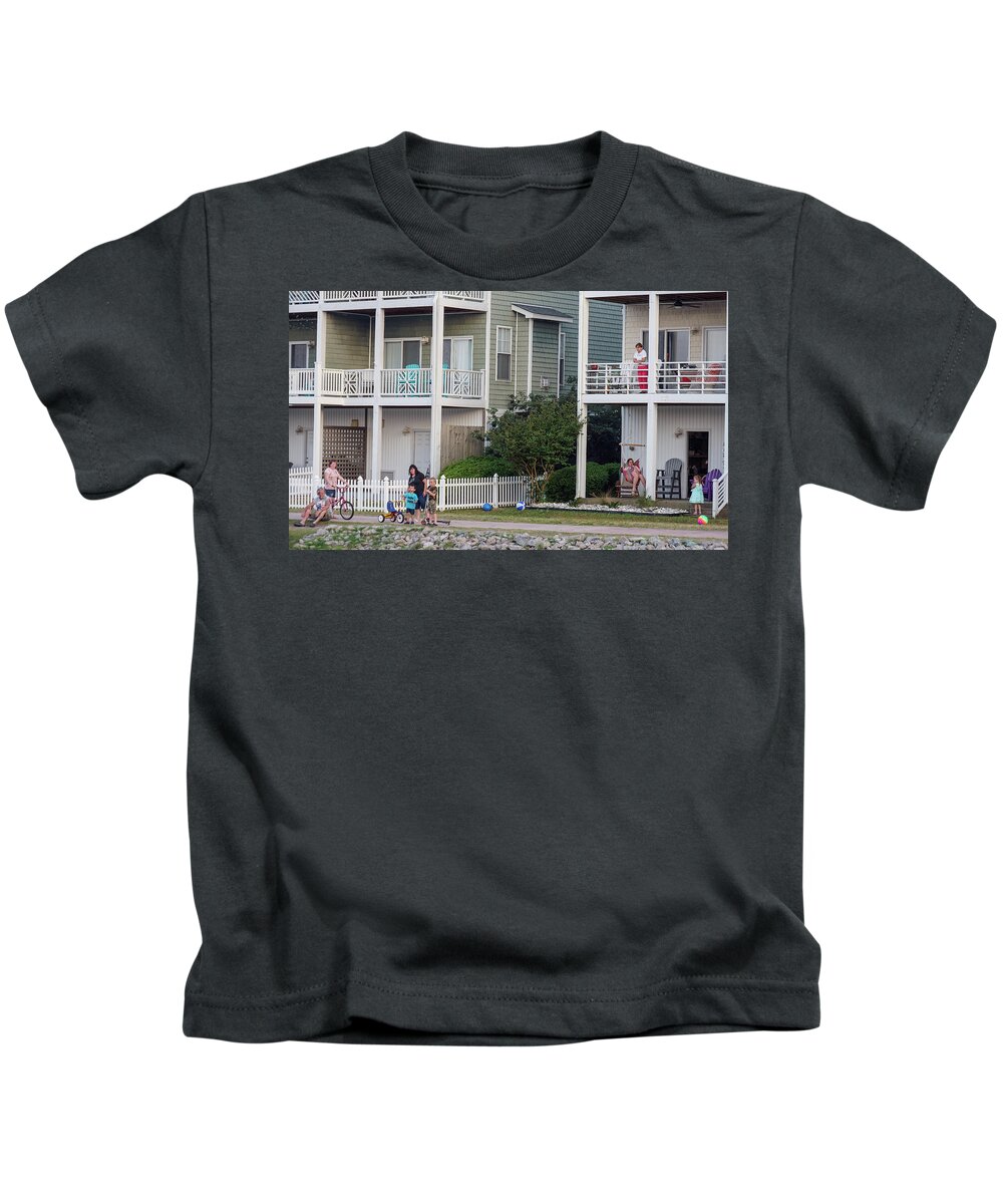 Family Kids T-Shirt featuring the photograph Pam's Family by WAZgriffin Digital