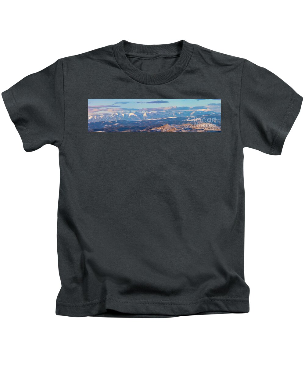 Sangre De Cristo Kids T-Shirt featuring the photograph Panoramic Sunrise on the Sangre de Cristo by Steven Krull